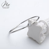 Round Closed Bracelets Set with Moissanite These Bracelets Are Exclusively for Women and Make An Ideal Engagement Gift