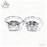 5CT Cushion Cut Moissanite Ring for Women Solid 18K 14K 10K Yellow Gold Two Tone Ring for Christmas Gifts