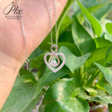 The Infinite Love Series 925 Silver Necklace Moissanite Round Cut VVS1 Pendant Luxury Jewelry for Women