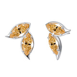 Double Clover Earrings with4CT D Color Marquise Cut Moissanite 925 Silver Plated White Yellow Gold Ear Stud Fashion Daily Jewely