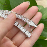 4*6mm Emerald Cut Moissanite Bracelets For Women Man S925 Silver Lab Diamond Bracelet Wedding Party Fine Jewelry