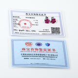 Flower-Shaped Earring Jewelry with Moissanite/Sapphire/Ruby 925 Sterling Silver Plated Screwback Earrings for Women