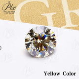 Lab Grown Moissanite Diamond Primary Color VVS1 Clarity Round Shape Brilliant Cut Beads Advanced Jewelry Making Materials