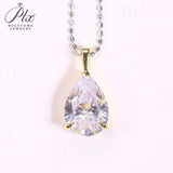 8-16 CT Custom Necklace Pear Cut Moissanite White 925 Sterling Silver Jewelry High-Quality Premium Christmas Gift Hypoallergenic