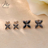 Horseshoe Clover Plated Moissanite Earrings & Necklace - Classic Design Daily Wear Hypoallergenic Ideal Gift