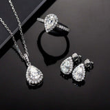 Pear Shape Halo Moissanite Pendant Necklace Women Only Gifts For Festivals And Anniversaries