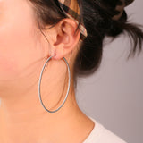 Customized Big Hoop Earrings with 272pcs D Color VVS1 Round  Moissanite Hearts and Arrows for Women Party Gift Fashion Jewelry