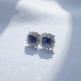 Moissanite Multi-diamond Colored Gemstone Earrings Emerald or Sugar Tower Design Ruby Sapphire Colombia Padparadscha Favorite