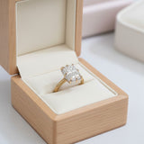 Radiant Cut Ring with 5CT D Color Moissanite Diamond 10k 14k 18K Gold Plated 925 Silver for Women Man Engagement Wedding Jewely