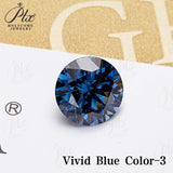 Lab Grown Moissanite Diamond Primary Color VVS1 Clarity Round Shape Brilliant Cut Beads Advanced Jewelry Making Materials