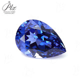 High-Quality Multi-Size Loose Pear Lab-Grown Sapphires Anti-Allergy DIY Jewelry Crafting Materials