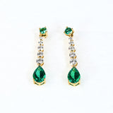 Custom Earrings Lab Grown Gemstones Pear Shape 925 Silver Anniversary Birthday Gift Hypoallergenic No Fade Factory Outlet Charm