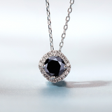 Moissanite Square-shaped Necklace Pendant Multicolor S925 Sterling Silver Gemstone Jewelry Women Wedding Anniversary Gift Party