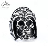 Men’s Punk Skull Rings Stainless Steel Multi-Style Hip-Hop Biker Fashion Jewelry Personality Rock Ring Party Charm Gift
