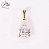 8-16 CT Custom Necklace Pear Cut Moissanite White 925 Sterling Silver Jewelry High-Quality Premium Christmas Gift Hypoallergenic