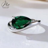 S925 Ring With 3CT Pear Shaped Moissanite D Color/Ruby/Sapphire/Colombian Emerald /Zambian Emerald VVS1 Clarity Customized For Banquet & Festival Gifts