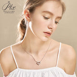 925 Sterling Silver D Color Heart Moissanite Stone Necklace Diamond  Clarity for Women Jewelry Pendant