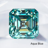 Luxury Multicolor Moissanite Gemstones  Asscher Cut Loose Diamonds  Perfect for Rings Earrings & Pendant Making
