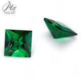 Hypoallergenic DIY Jewelry Loose Multi-Size Princess-Cut Zambian Emeralds Are Perfect And They Can Also Be Packaged As Christmas Gifts
