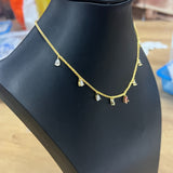 Nine Waterdrop Necklace Moissanite Stones Pear Cut Custom 925 Sterling Silver Collarbone Chain for Women Christmas Gifts Elegant