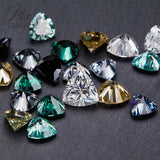 Lab Grown Loose Moissanite Diamond Wholesale Multicolor Trillion Shape VVS1 Clarity for Gemstone Making GRA Certificate Beads