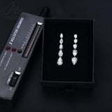 Pear-shaped Earrings Set with D/VVS Grade Moissanite & Colored Gemstones  This Jewelry Is An Ideal Choice for Party Gifts