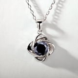 Moissanite Diamond 6.5mm 1CT Necklace For Womens Solitaire Pendant 925 Silver Chains D White  Jewelry Customized Gift