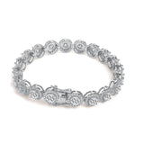 Round Bracelet Adorned with Exquisite Moissanite & Zircon Accents Women's Style 925 Silver Material FashionableHoliday Gift