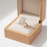 Radiant Cut Ring with 5CT D Color Moissanite Diamond 10k 14k 18K Gold Plated 925 Silver for Women Man Engagement Wedding Jewely