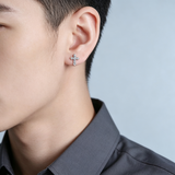 Men's Hip Hop Cross Earrings 925 Sterling Silver Low Allergy VVS1 GRA Certified Moissanite Iced Out Stud Earrings Luxury Ear Jewelry for Men Women Gift Ready Daily Wearable
