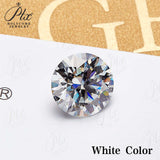 Lab Grown Moissanite Diamond Primary Color VVS1 Clarity Round Shape Brilliant Cut Beads Advanced Jewelry Making Materials