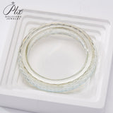 Customized Moissanite Gemstone Bangles Round D Color Full Size Fine Fashion Elegant for Woman Man Anniversary Party Gift Charms