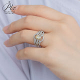 Vintage Hollow Out Champagne Moissanite Ring Women Only Gifts For Festivals And Anniversaries