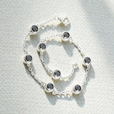 Moissanite Bracelet with 2.4CT D White/Black/Vivid Blue/Green Round Moissanite 925 Silver Plated Gold Women Man Party Gift Daily