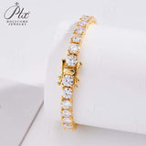 6.5mm Tennis Bracelet/Necklace Exquisite D-Color Moissanite Unisex Elegant Jewelry Anniversary Gift Allergy-Resistant