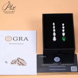 Pear-shaped Earrings Set with D/VVS Grade Moissanite & Colored Gemstones  This Jewelry Is An Ideal Choice for Party Gifts
