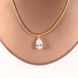 8-16 CT Custom Necklace Pear Cut Moissanite White 925 Sterling Silver Jewelry High-Quality Premium Christmas Gift Hypoallergenic