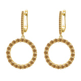 Hoop Earrings 2.6CT D White/Black/Champagne/Vivid blue Round Moissanite S925 Silver Plated for Fishion Party Gift Hypoallergenic