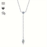 Moissanite Necklace 925 Silver with VVS1 Clarity Multiple Styles Available Sparkling Jewelry for Weddings Anniversaries or Gifts