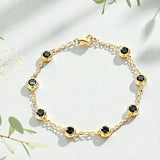 Moissanite Bracelet with 2.4CT D White/Black/Vivid Blue/Green Round Moissanite 925 Silver Plated Gold Women Man Party Gift Daily