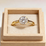 3ct Moissanite Round Stone Ring D White S925 White Gold Yellow Gold Rose Gold Classic Luxury Women Jewelry Daily Fashion