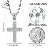 Dazzling Moissanite Hip-hop Cross Necklace - Hypoallergenic Choice for Easter Gifting to Family For Both Men and Women