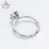 Twisted Braid Round Moissanite Ring Women Only Gifts For Festivals And Anniversaries