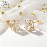 Lab Grown Diamond Earrings Set 18K Solid Gold Fine Jewelry Cushion Cut 1CT 2CT 4CT D VVS Lab Created Diamond Earrings Factory Direct Sale Daily Wear Fashion Jewelry Ideal Gift for Women