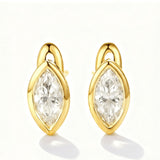 1CT Marquise Earrings D Color Moissanite/Ruby/Colombian 10k 14k S925 Plated Gold Ear Stud for Woman Engagement Christmas Party