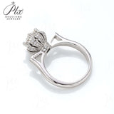 Round Moissanite Kitten Petal Ring Women Only Gifts For Festivals And Anniversaries