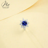 Customize Ring Cushion Cut Lab Grown Ruby Sapphire Columbia 925 Silver No Fade Hypoallergenic Anniversary Gifts Party Banquet