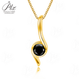Comma Necklace 925 Silver Gold-Plated Moissanite Necklace Exquisite Women's Jewelry Suitable for Banquet and Party Occasions