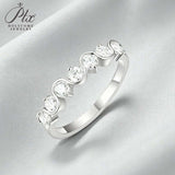 Diamond Eternity Ring with 0.7CT D Color Round Moissanite 10k 14k 18K Gold Plated 925 Silver for Women Wedding Engagement Jewely