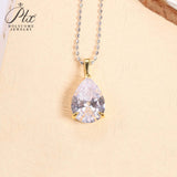 8-16 CT Custom Necklace Pear Cut Moissanite White 925 Sterling Silver Jewelry High-Quality Premium Christmas Gift Hypoallergenic